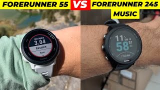 FORERUNNER 55 vs FORERUNNER 245 Music Qual o Melhor Garmin [upl. by Ientirb]