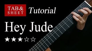 Hey Jude  Fingerstyle Lesson  TAB [upl. by Jammin]