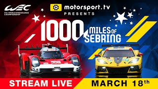 Watch 1000 Miles of Sebring LIVE on Motorsporttv [upl. by Wenona758]