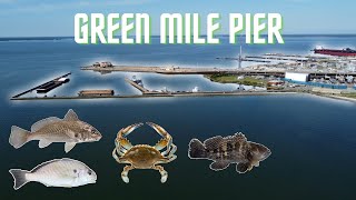 Fishing Green Mile Pier  Newport VA Croaker Spot Blue Crab Sea Bass [upl. by Ramiah]