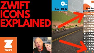 What is on the Zwift Screens Zwift Icons EXPLAINED [upl. by Amsirac774]