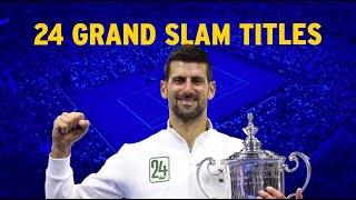 Novak Djokovic All 24 Grand Slam Titles Celebration [upl. by Southard]