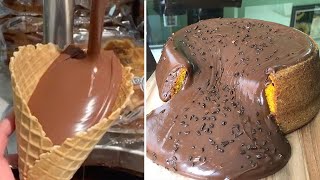 The Most SATISFYING Chocolate Cake Recipes  So Tasty Chocolate Cake Decorating Ideas [upl. by Tteltrab]