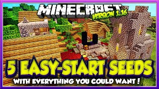 10 Awesome Seeds for an Easy Start in Survival mode Minecraft 116 Seeds Java Edition [upl. by Lleon]