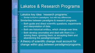 PostKuhnian Philosophy of Science Imre Lakatos 1 of 3 [upl. by Deutsch]