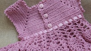 Vestido Crochet para Niña en Piñas 3 de 3 cc [upl. by Otit738]