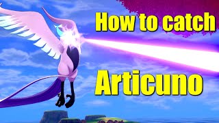 How to catch Articuno Pokemon SwordShield Crown Tundra DLC [upl. by Yllom]