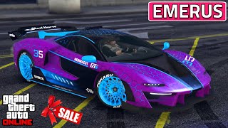 Progen Emerus Best Customization  SUPER Racing Build  Review  GTA 5 Online [upl. by Odranar]