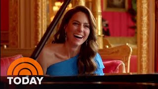 See Kate Middleton show off piano skills at 2023 Eurovision [upl. by Lynsey]