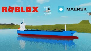 Maersk Cargo Ship in Roblox Plane Crazy [upl. by Imoyik]