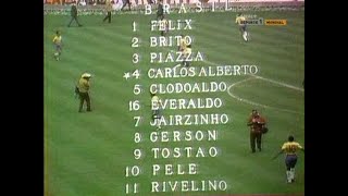 Brasil  Italy 1970 World Cup Final Pelé Rivellino Mazzola Jairzinho Riva Gerson Rivera [upl. by Keefer907]