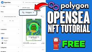 Opensea NFT polygon tutorial How to Use OpenSea Without Gas Fees [upl. by Htial487]