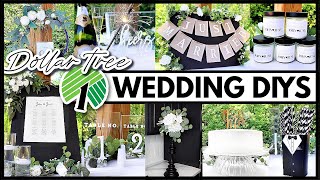 Dollar Tree Wedding DIYs that dont look cheap 🖤 [upl. by Aynatahs]