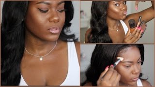 Darkskin Makeup Tutorial for Beginners  Highlight and Contour [upl. by Noslien]