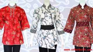 BAJU BATIK WANITA Modern Model Terbaru [upl. by Uhayile]