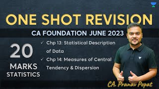 20 Marks Statistics  Chp 13 amp Chp 14  One Shot Revision  June 2023 [upl. by Attennaj]