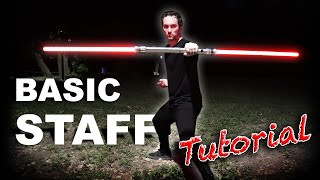 Basic Lightsaber Staff Tutorial Lightsaber Training Tutorials How to use a double bladed lightsaber [upl. by Chiou540]