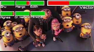 Gru Vs Vector With HealthBars HD Final FightDespicable Me [upl. by Millisent]