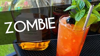 HOW TO MAKE ZOMBIE COCKTAIL  Zombie Cocktail Ingredients amp Tiki Drinks  Robs Home Bar [upl. by Nirra869]