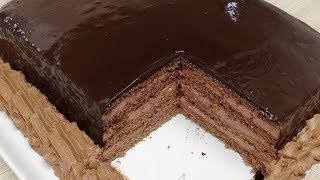 GÂTEAU MULTI COUCHE AU CHOCOLAT FACILE CUISINE RAPIDE [upl. by Ydniw]