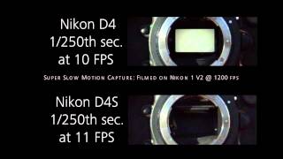 Nikon D4 vs Nikon D4S shutter mechanism comparison video [upl. by Nalyac]