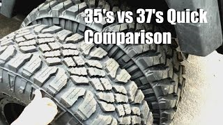 35s vs 37s Comparison Jeep Wrangler [upl. by Inavoy987]