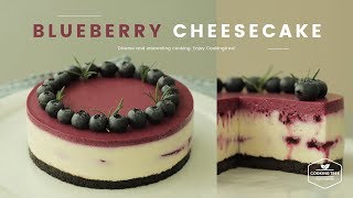 노오븐✨블루베리 치즈케이크 만들기  NoBake Blueberry cheesecake Recipe  Cooking tree 쿠킹트리Cooking ASMR [upl. by Boor]