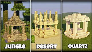 Minecraft 3 Easy Temple Designs  Temple Tutorial [upl. by Elyrad]