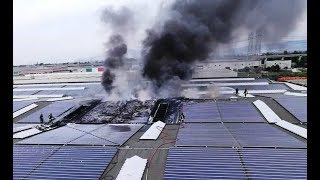 Marcianise CE  Incendio nello stabilimento della Coca Cola 130918 [upl. by Negem]