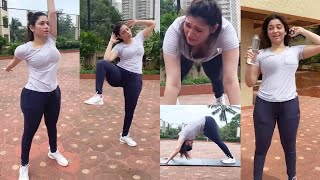 Tamanna Bhatia Full Body Full Workout Session In Outdoors fitness workout [upl. by Hallett]