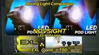 Novsight Pod Light Comparison and testing driving light testing [upl. by Rustice]