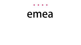 How to pronounce emea  Vocab Today [upl. by Kumler]