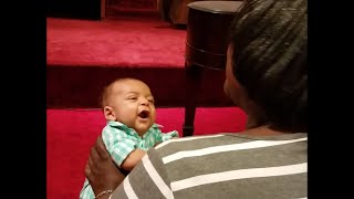 Baby sings at church  Adorable [upl. by Kabab]