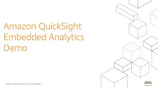 Amazon QuickSight Embedded Analytics Demo [upl. by Fellows916]