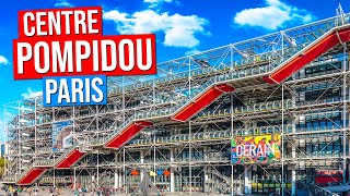 CENTRE POMPIDOU in Paris France  BEAUBOURG Museum Architecture Escalator Stravinsky Fountain [upl. by Cestar]