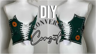 How to make a corset out of Converse sneakers  DIY Converse Corset [upl. by Heady]