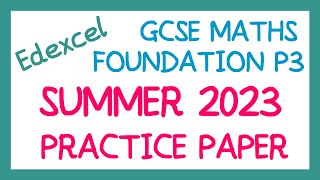 EDEXCEL GCSE Maths  Practice Paper 3F [upl. by Hseham]