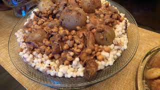 Moghrabieh recipe طبخة المغربية بطريقة سهلة و صحية  وصفة لذيذ [upl. by Kendy]