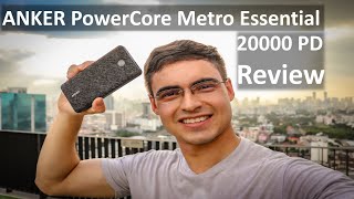 BEST Power Bank for TRAVELING REVIEW Anker PowerCore Metro Essential 20000 PD [upl. by Hadeehsar]