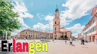 Erlangen City Germany 🇩🇪 Walking tour 4k video [upl. by Berta68]