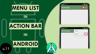 How To Create Menu List In Android Studio  Android Beginner Tutorial 11 [upl. by Sisxela640]