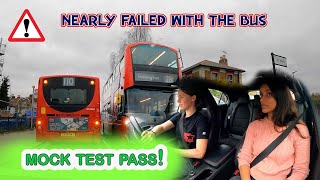 Mock test PASS  Nearly Fails for Not Noticing The Bus With Hazards Lights [upl. by Acisse]