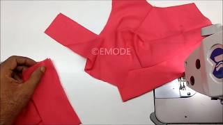 Saree Blouse cutting and stitching malayalam DIY tutorial for beginners belt blouse stitching 2 [upl. by Reiss]