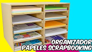 ORGANIZADOR DE CARTÓN PARA PAPELES DE SCRAPBOOKING [upl. by Otrebla]