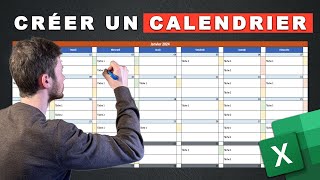 Créer un Calendrier Automatique et Dynamique sur Excel [upl. by Ricca955]