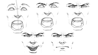 How to Draw Various Face Expressions  Step by Step [upl. by Ahsilif]