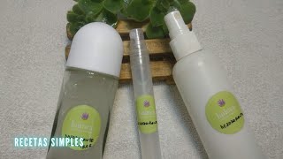 Desodorante de alumbre aerosol y roll on  Recetas Simples Cosmetica natural [upl. by Lach571]