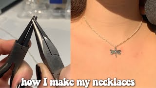 How I make my necklaces  Vlogmas day 16 [upl. by Ainitsirc]