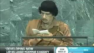 Muammar Abu Minyar al Gaddafi speech at United Nations General Assembly in New York 2009 part 1 of 9 [upl. by Llesram]