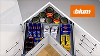 ORGALINE in SPACE CORNER Organise your provisions in your corner cabinet  Blum [upl. by Nerha]